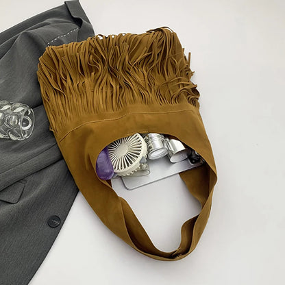 The Muse Soft Fringe Hobo Bag