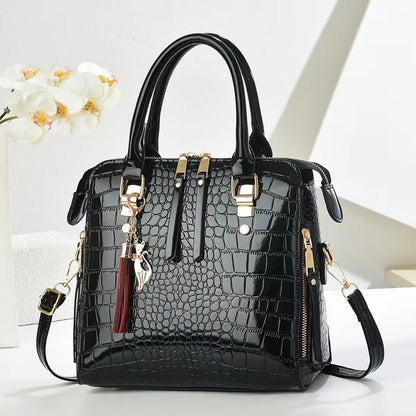 Luxury Crocodile Pattern Handbag