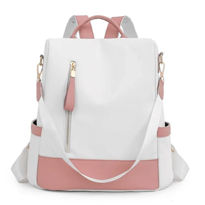 Women's Anti-Theft Leather Backpack