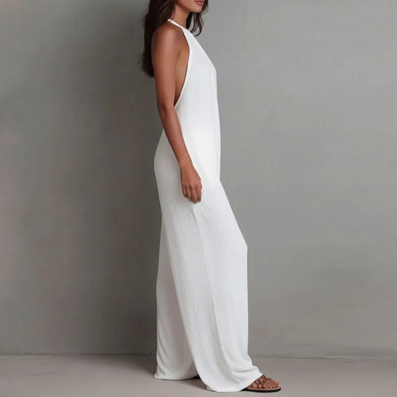 Halter Neck Wide Leg Jumpsuit