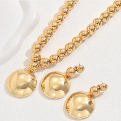 Chunky Ball Chain Necklace & Earring Set