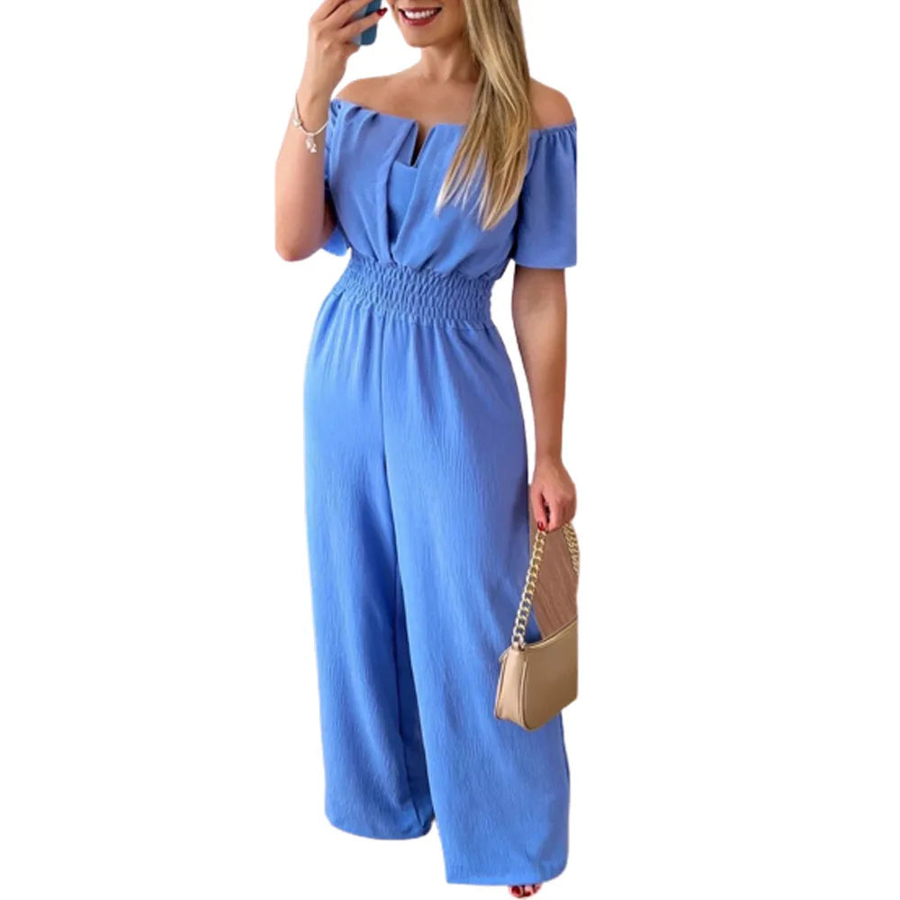 Classy Off-Shoulder High Waist Jumpsuit