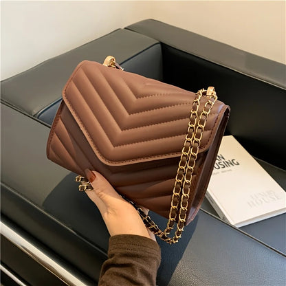 The Chevron Chain Crossbody Bag