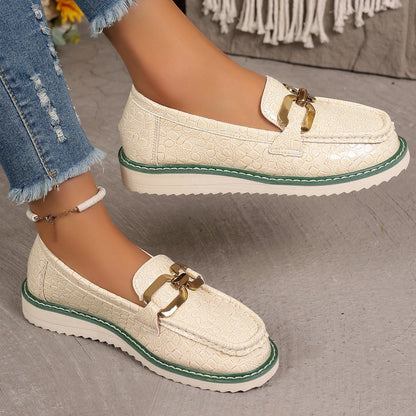 Chic Summer Buckle Loafers