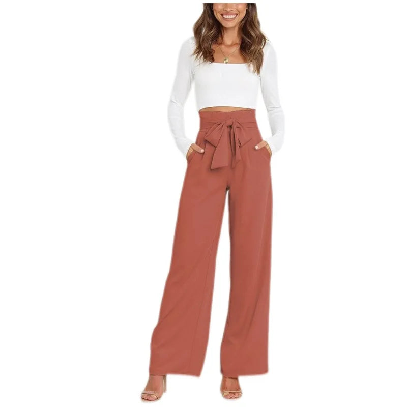 High Waist Belted Pants