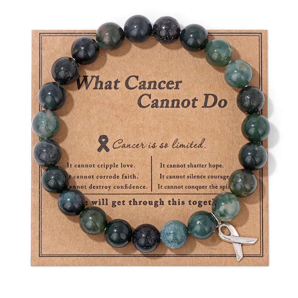 Cancer Warrior Beaded Gemstone Bracelet