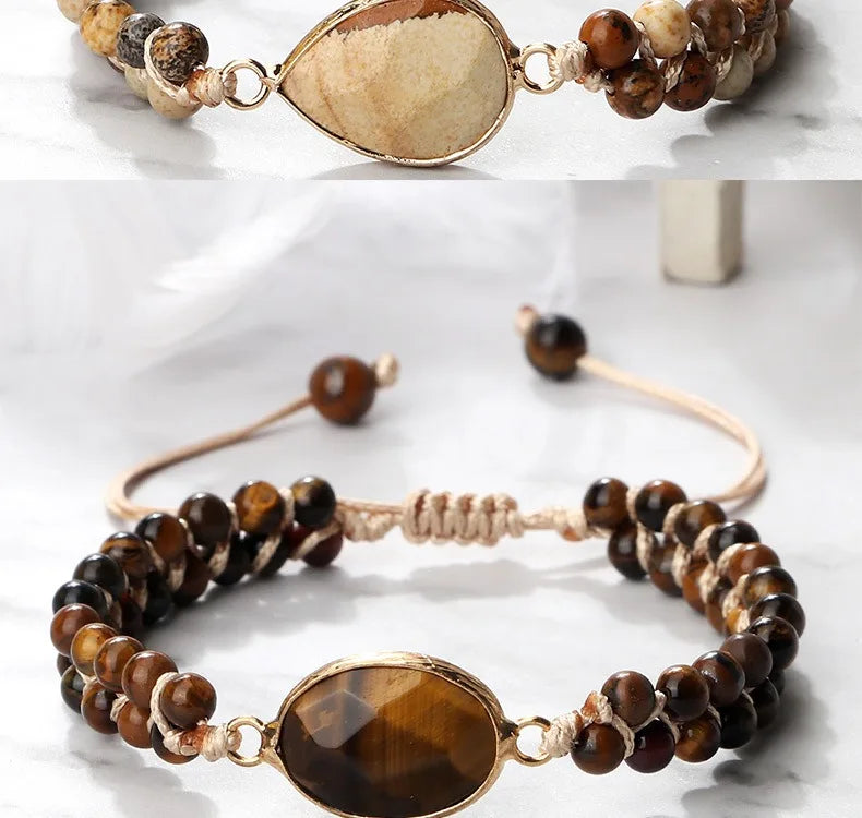 Handmade Natural Stone Beaded Bracelet