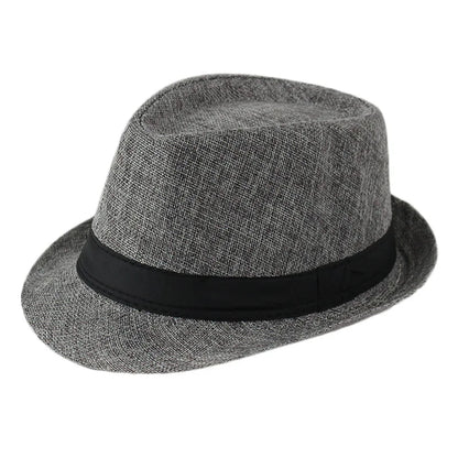 Classic Linen Fedora Hat