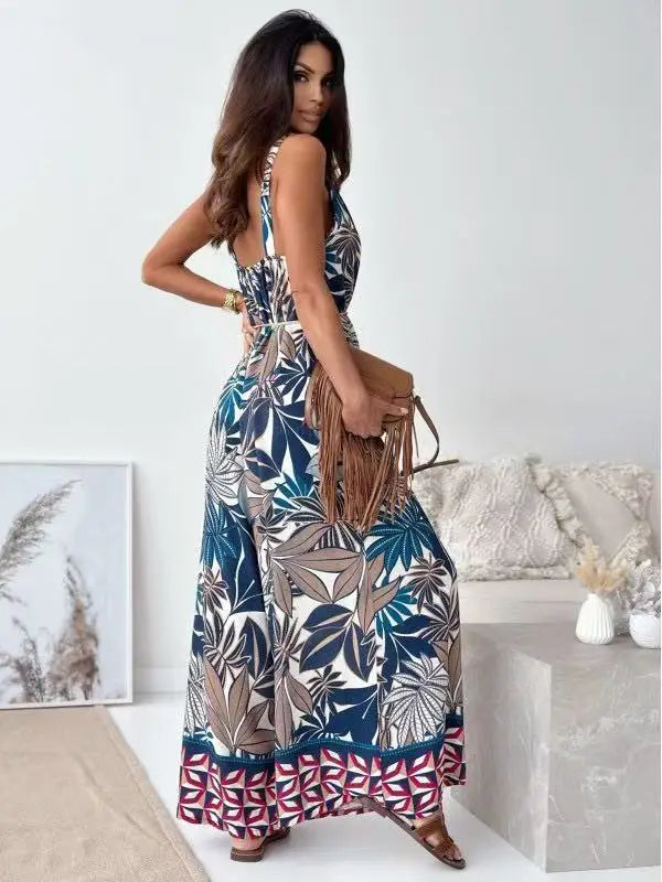 Boho Printed Wide-Leg Jumpsuit
