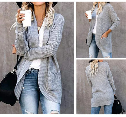 Knitted Open Front Cardigan