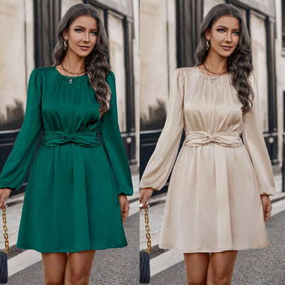 Elegant Pleated Women's Dress