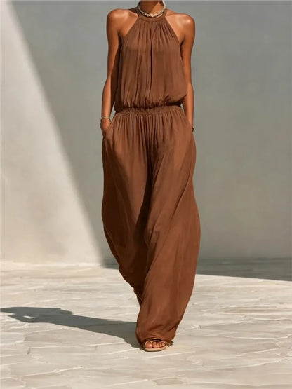 Breezy Halter Palazzo Jumpsuit