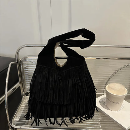 The Muse Soft Fringe Hobo Bag