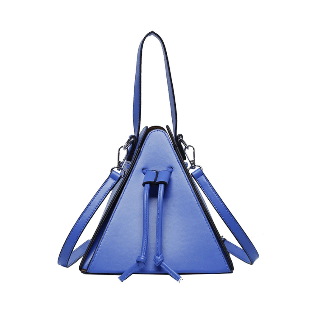 Geo Triangle Drawstring Bucket Bag