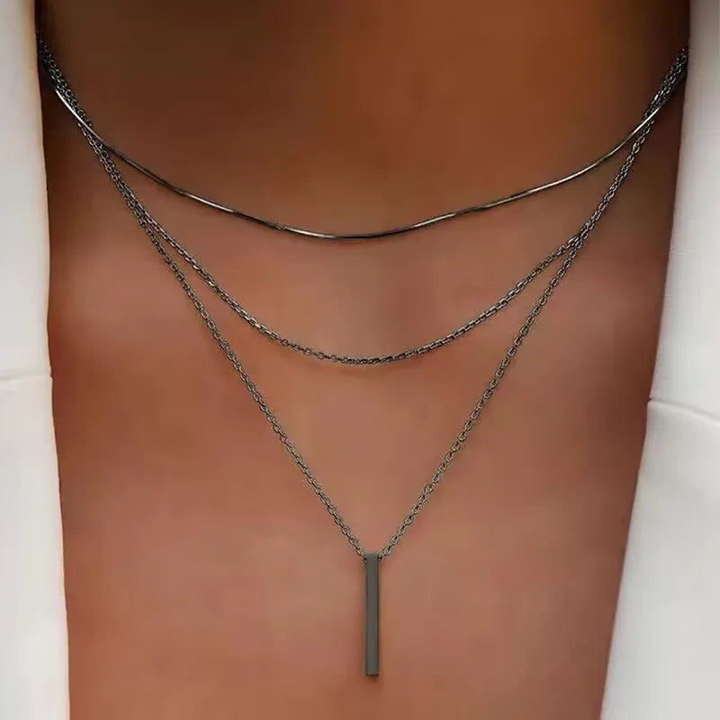 Zircon Charm Pendant Necklace