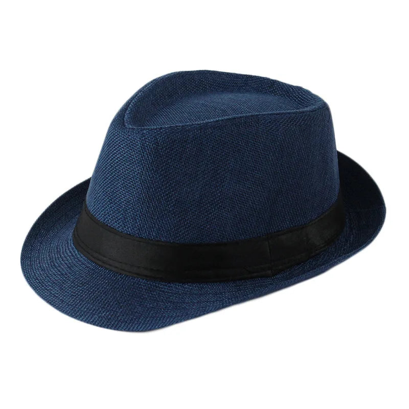 Classic Linen Fedora Hat