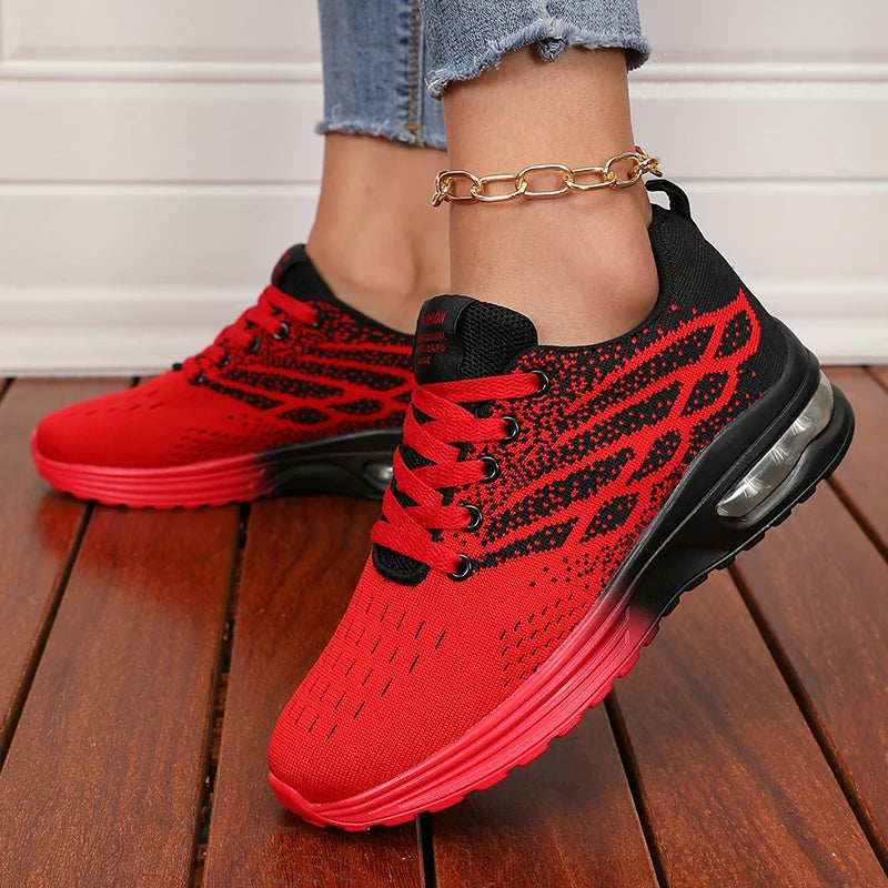 Women's Breathable Air Cushion Platform Sneakers