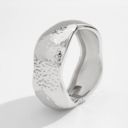 Bold Metal Statement Cuff Bracelet