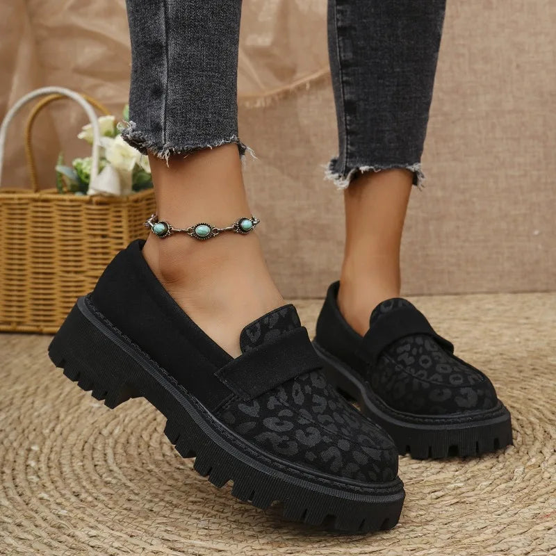 Urban Leopard Platform Loafers