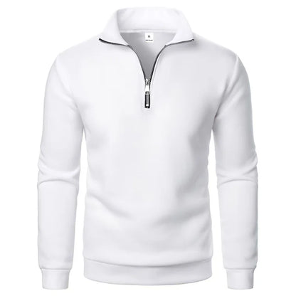 Modern Half-Zip Stand-Collar Pullover