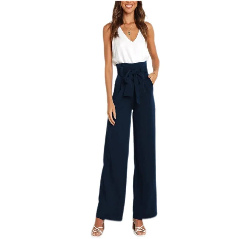 High Waist Belted Pants