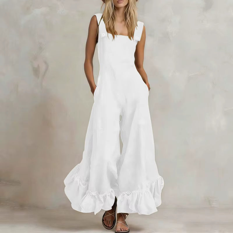 Aurora Ruffle Wide Leg Jumpsuit