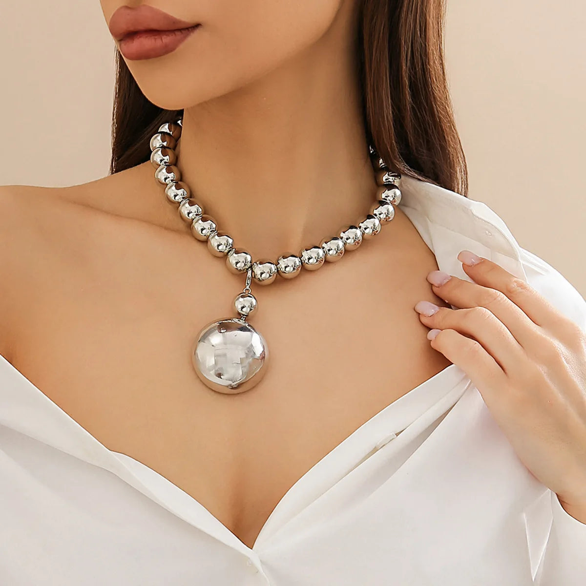Chunky Ball Chain Necklace & Earring Set