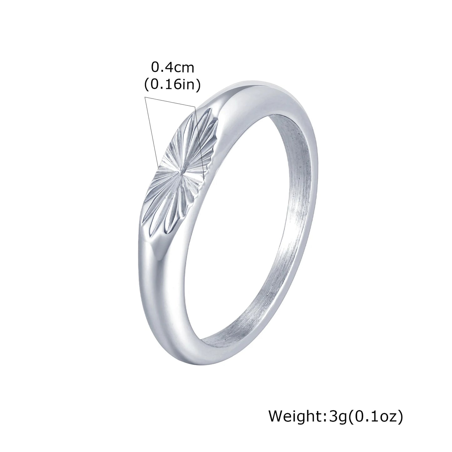 Starburst Sunray Signet Ring