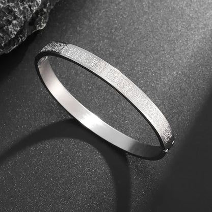 Polished Steel Open Cuff Bangle