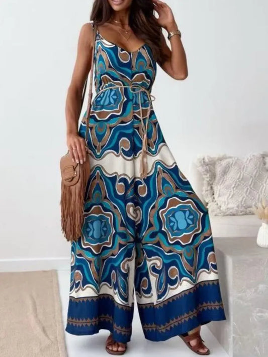 Boho Printed Wide-Leg Jumpsuit