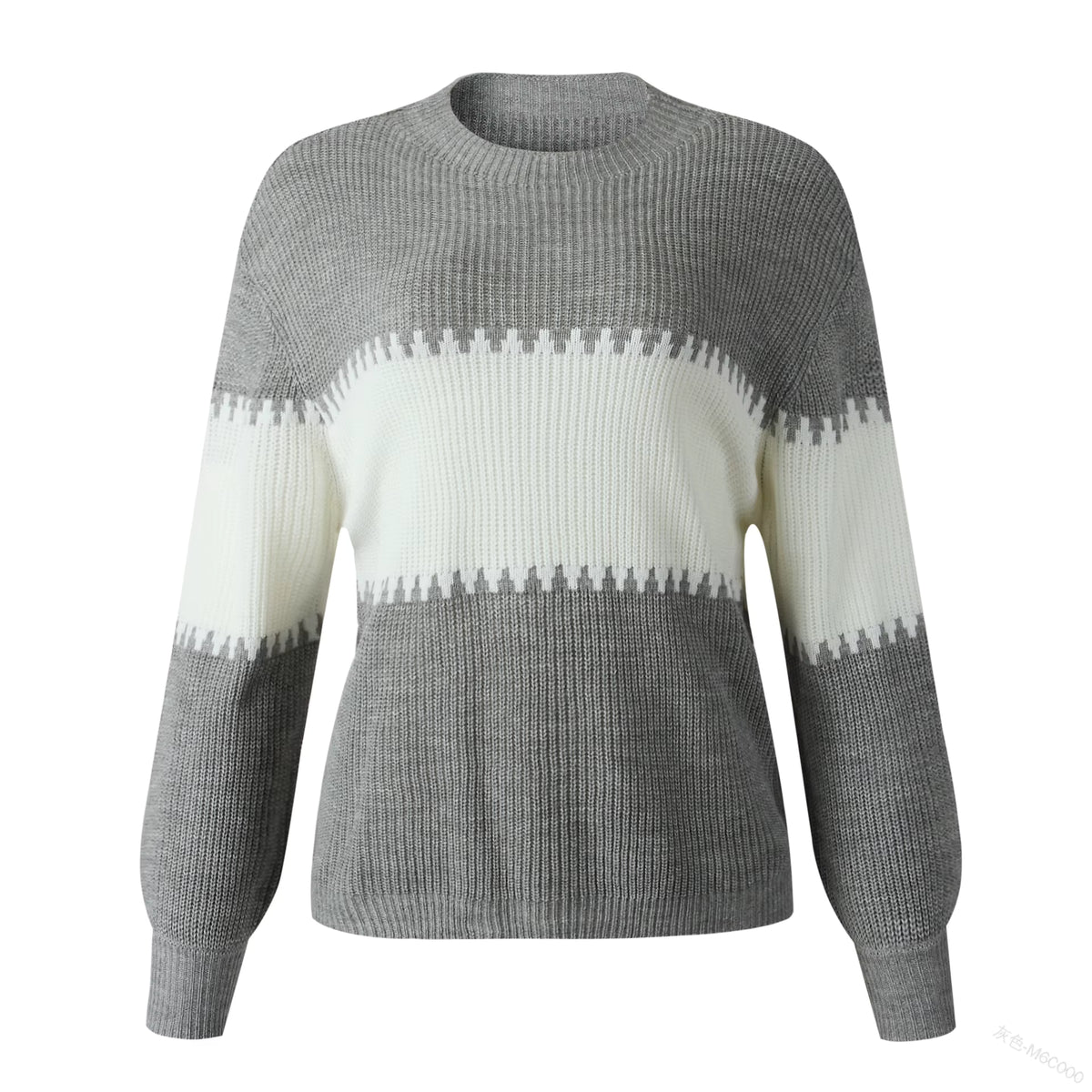 Effortless Chic Color Block Knit Sweater