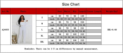 Size chart for a dress with measurements in centimeters and inches.
