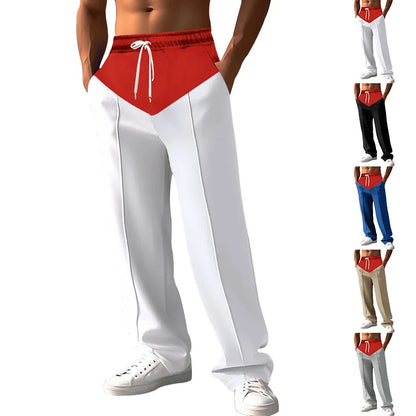 Men's Color Block Casual Pants
