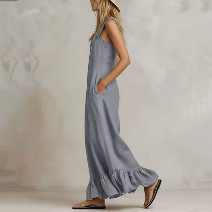 Aurora Ruffle Wide Leg Jumpsuit