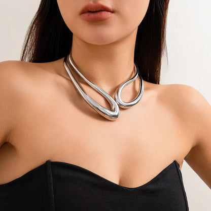 Steampunk Irregular Clavicle Torques Necklace