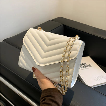 The Chevron Chain Crossbody Bag