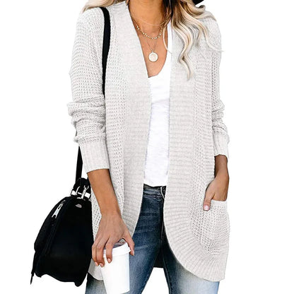 Knitted Open Front Cardigan