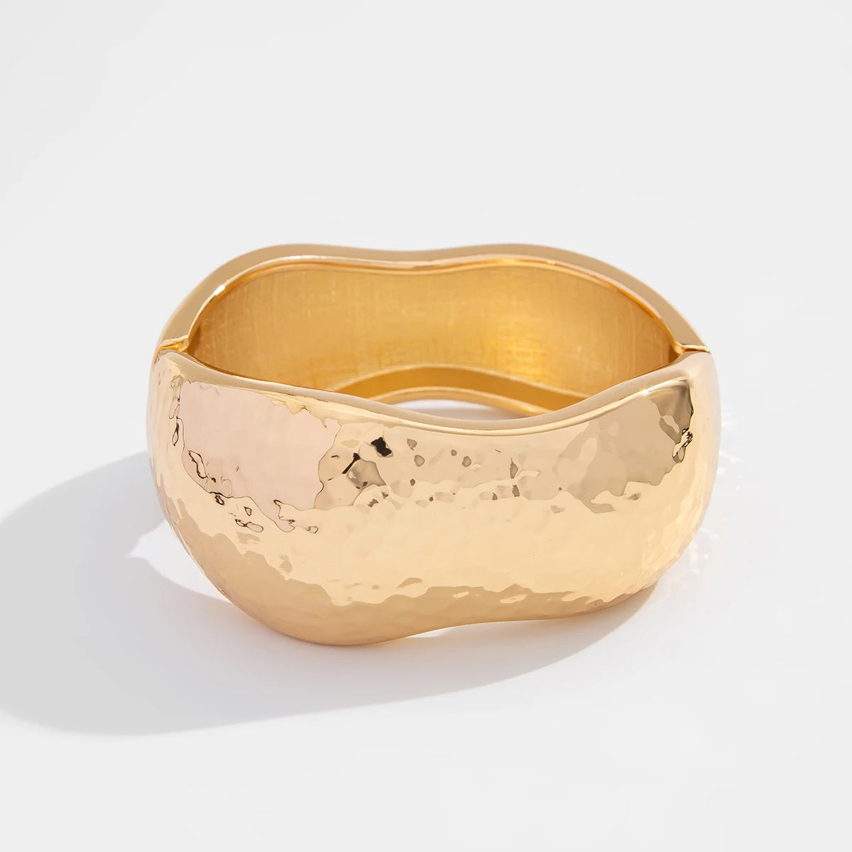 Bold Metal Statement Cuff Bracelet