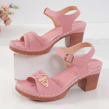 Chic Adjustable Strap Wedge Sandals