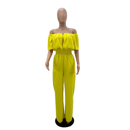 Classy Off-Shoulder High Waist Jumpsuit