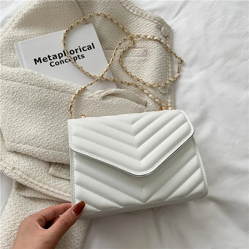 The Chevron Chain Crossbody Bag