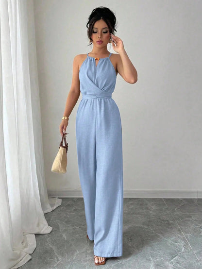 Elegant Wide-Leg Summer Jumpsuit
