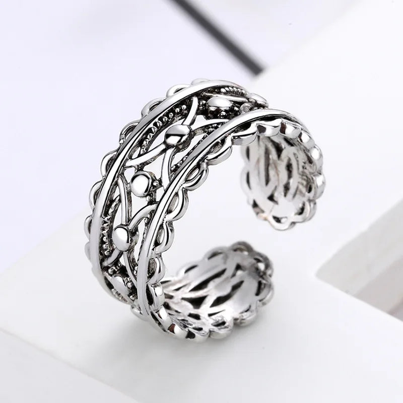 Exquisite Adjustable Sterling Silver Ring
