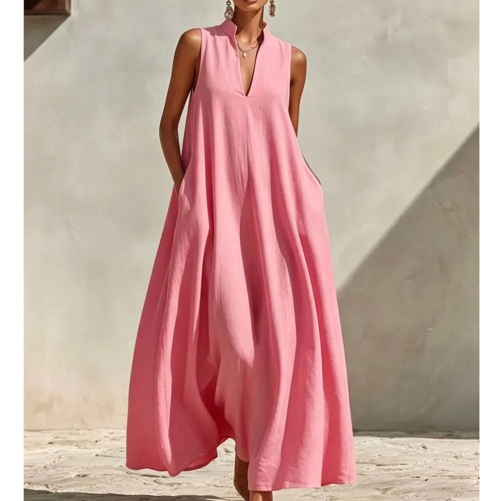 Minimalist Sleeveless Maxi Dress