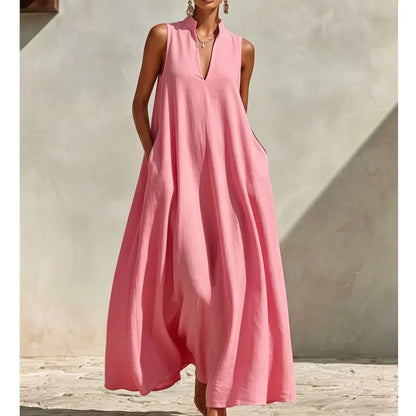 Minimalist Sleeveless Maxi Dress