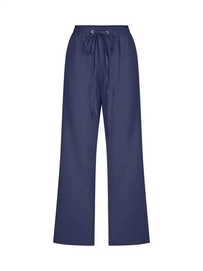 Cotton Linen Capri Pants For Women