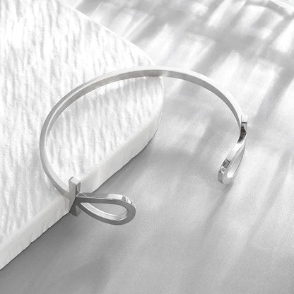 Polished Steel Open Cuff Bangle