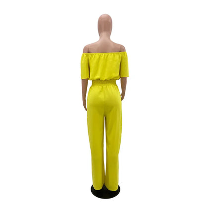 Classy Off-Shoulder High Waist Jumpsuit