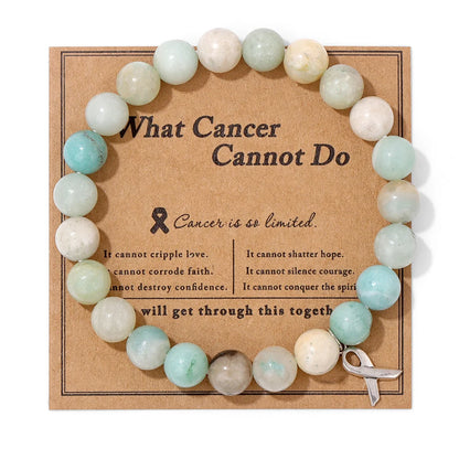 Cancer Warrior Beaded Gemstone Bracelet