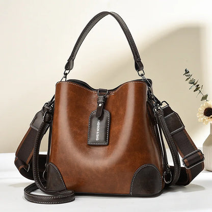 The Elena Structured Vintage Bucket Bag